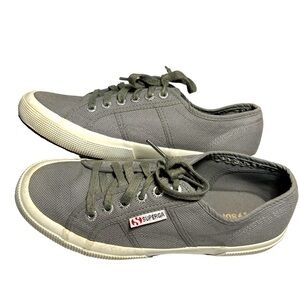 Superga 2750 Trainers Gray Low Top Women’s Canvas Sneakers Sz 8